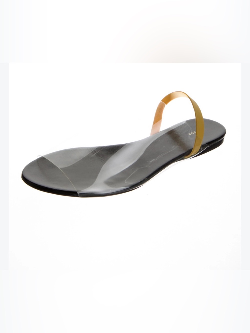 The Row Clear PVC Sandal with yellow slingback strap - size 38.5